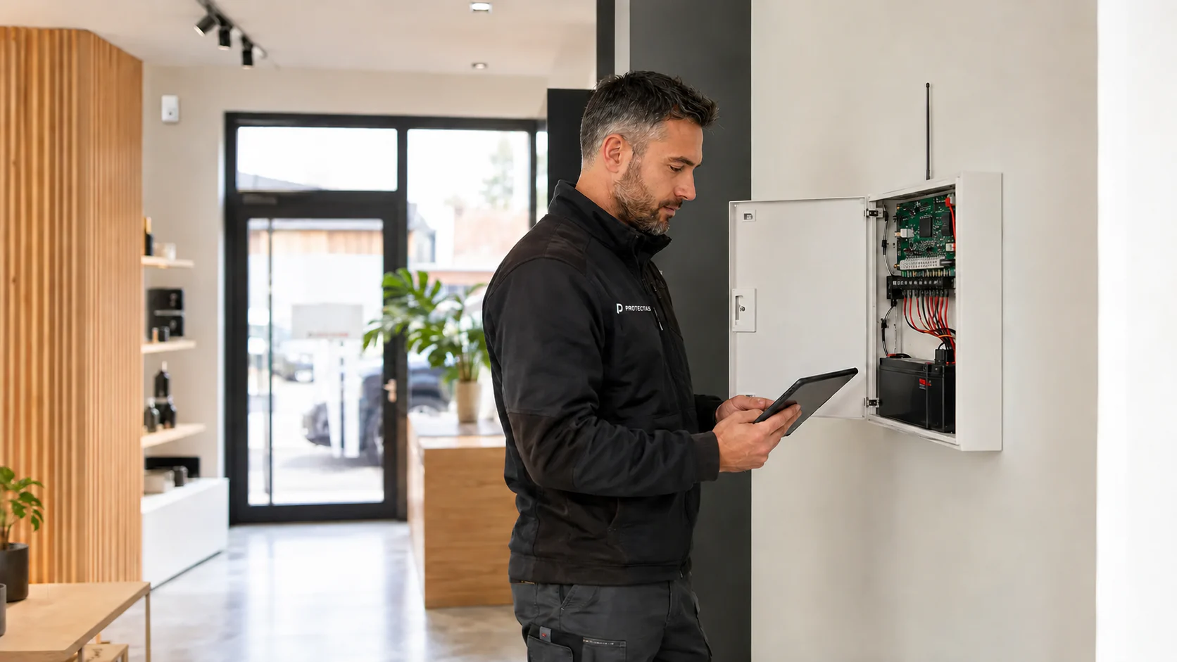 Installation illustrant Installateur d’alarme et télésurveillance en Île-de-France