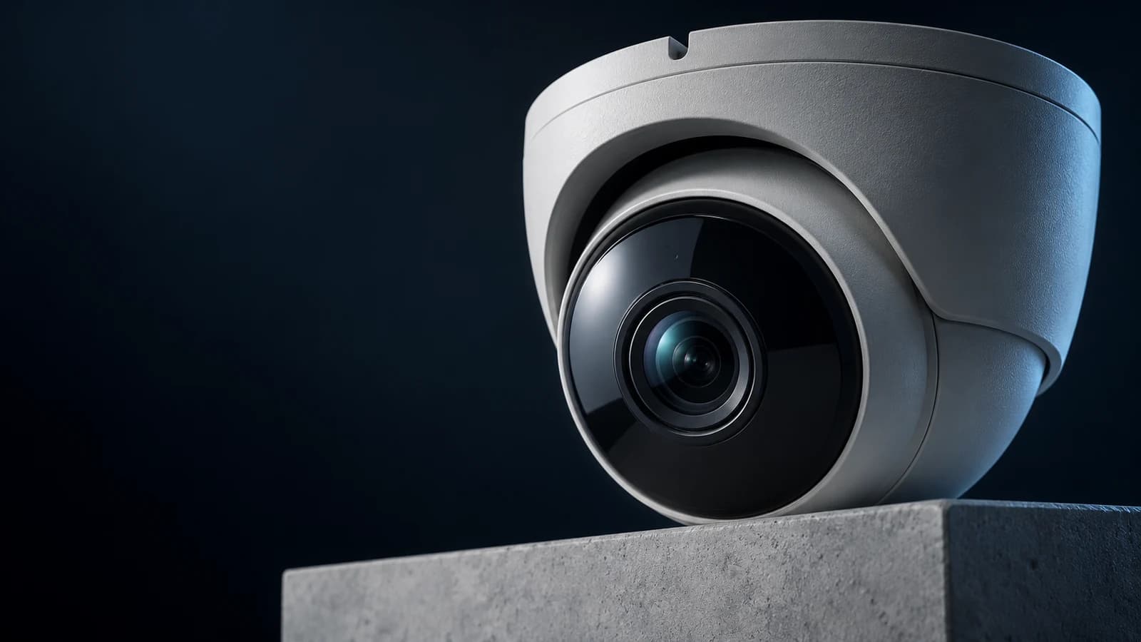 Illustration d’une caméra de vidéosurveillance professionnelle photographiée en studio