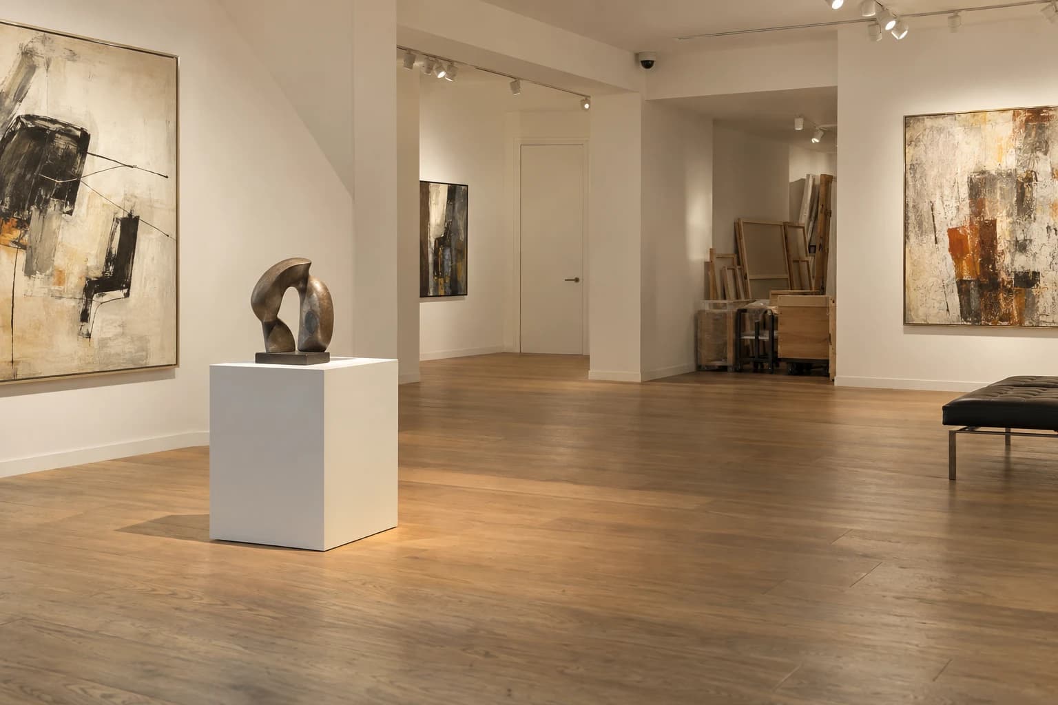 Illustration réaliste : galeries d’art, espaces et accès correspondant à l’activité